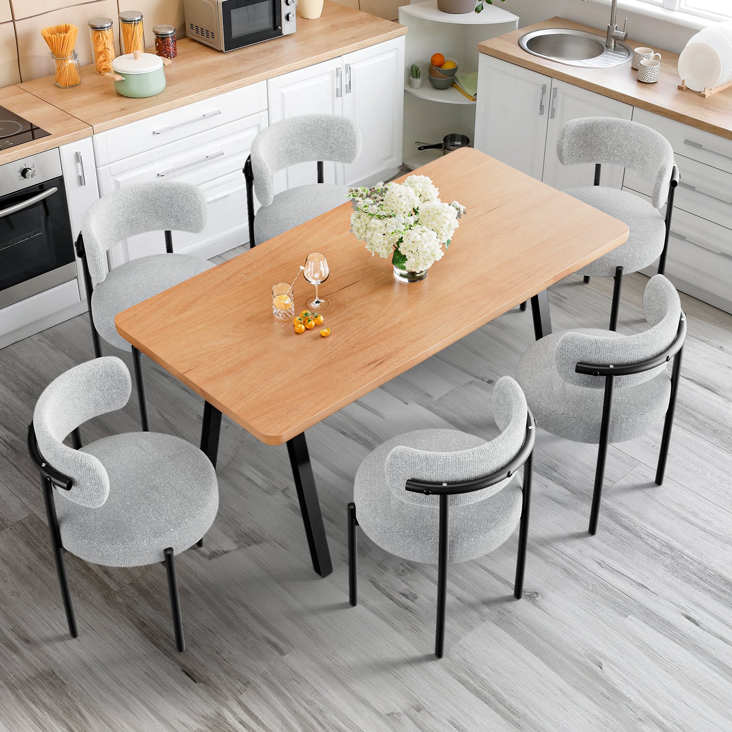 ComfortBlend Dining Chair – Thick-Cushioned Seat, Sturdy Metal Frame, Vintage Modern Style