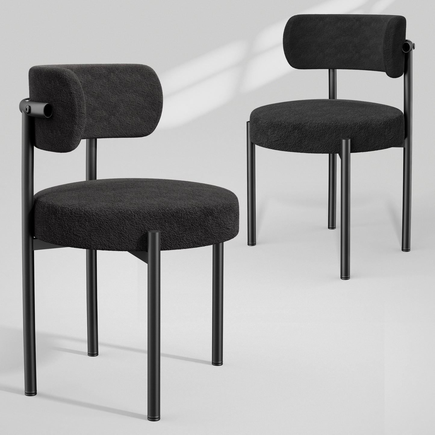 ComfortBlend Dining Chair – Thick-Cushioned Seat, Sturdy Metal Frame, Vintage Modern Style