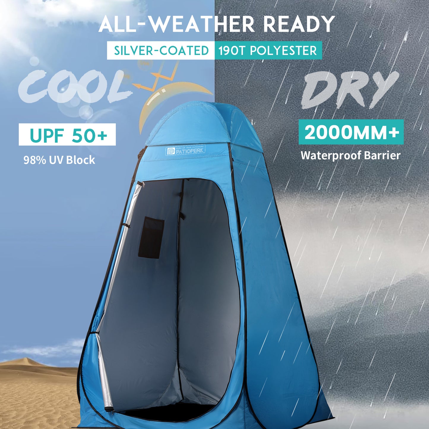 1.2m Privacy Tent & Shower Tent – UV-Resistant, Waterproof & Portable