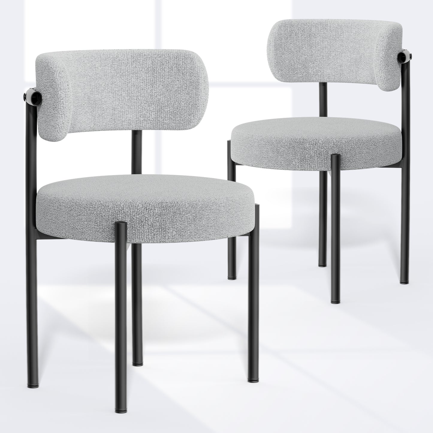 ComfortBlend Dining Chair – Thick-Cushioned Seat, Sturdy Metal Frame, Vintage Modern Style