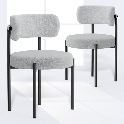 ComfortBlend Dining Chair – Thick-Cushioned Seat, Sturdy Metal Frame, Vintage Modern Style