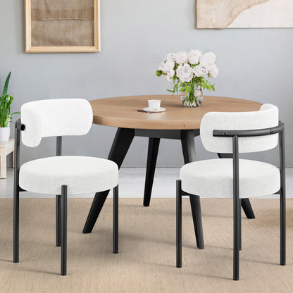 ComfortBlend Dining Chair – Thick-Cushioned Seat, Sturdy Metal Frame, Vintage Modern Style