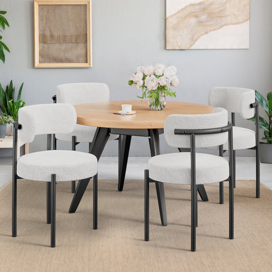 ComfortBlend Dining Chair – Thick-Cushioned Seat, Sturdy Metal Frame, Vintage Modern Style