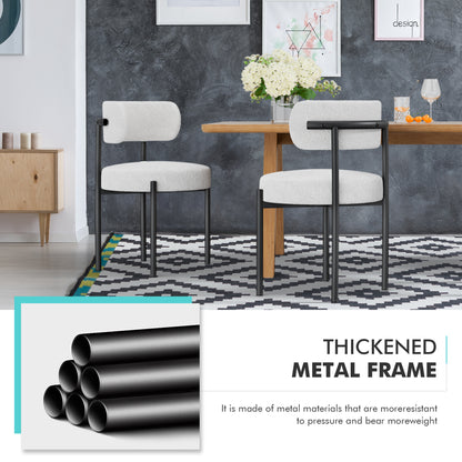 ComfortBlend Dining Chair – Thick-Cushioned Seat, Sturdy Metal Frame, Vintage Modern Style