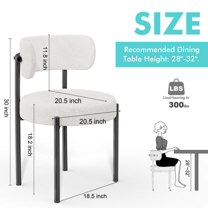 ComfortBlend Dining Chair – Thick-Cushioned Seat, Sturdy Metal Frame, Vintage Modern Style