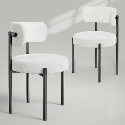 ComfortBlend Dining Chair – Thick-Cushioned Seat, Sturdy Metal Frame, Vintage Modern Style